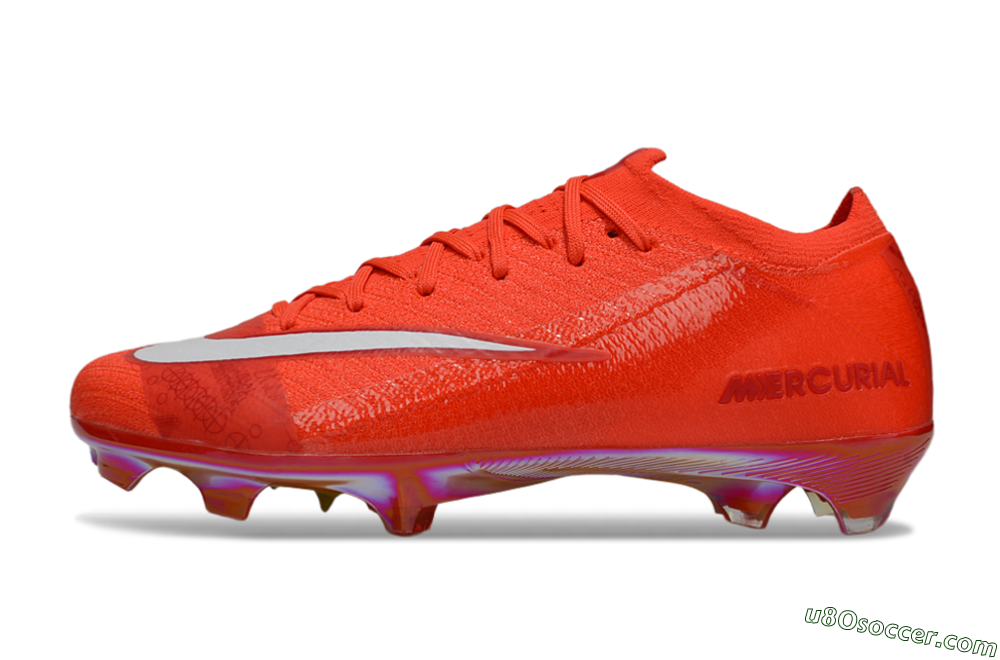 Nike Air Zoom Mercurial Vapor 16 Elite FG Firm Ground Soccer Cleats - Red/White 2