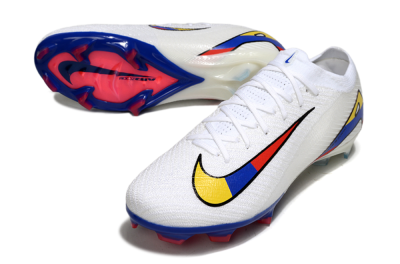 Nike Air Zoom Mercurial Vapor 16 Elite FG Firm Ground Soccer Cleats - White/Yellow/Blue/Red