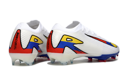 Nike Air Zoom Mercurial Vapor 16 Elite FG Firm Ground Soccer Cleats - White/Yellow/Blue/Red