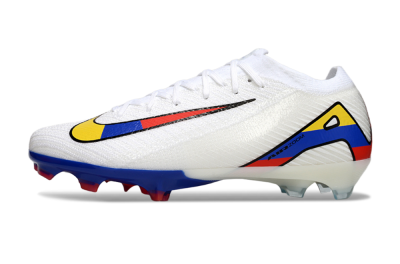 Nike Air Zoom Mercurial Vapor 16 Elite FG Firm Ground Soccer Cleats - White/Yellow/Blue/Red