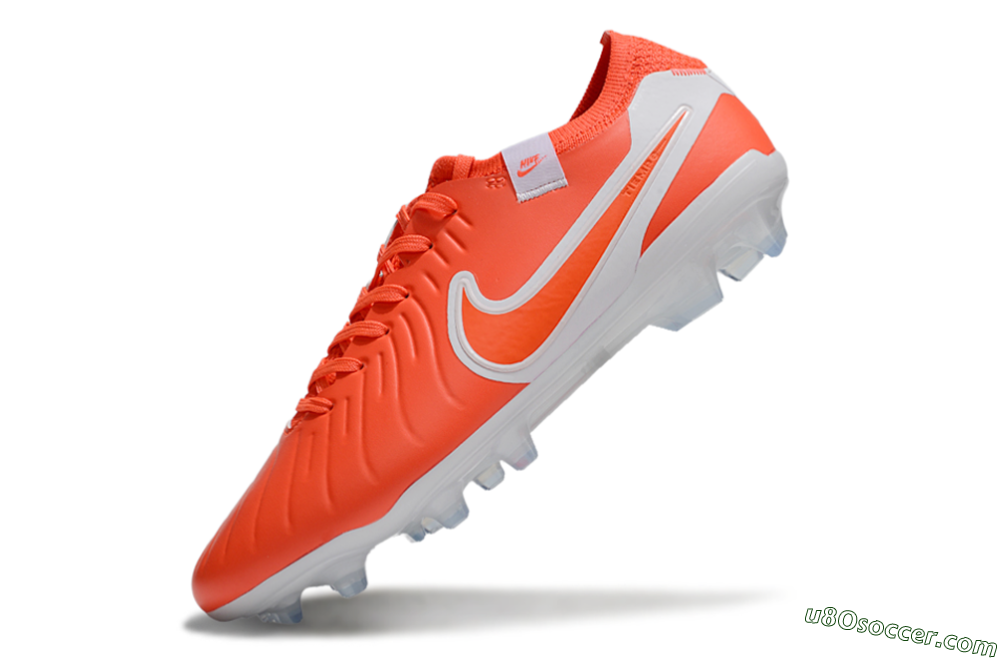 Nike Tiempo Legend 10 Elite FG Firm Ground Soccer Cleats - Red/White 6
