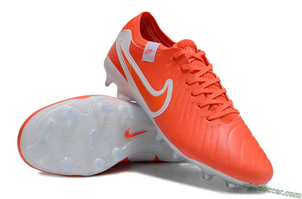 Nike Tiempo Legend 10 Elite FG Firm Ground Soccer Cleats - Red/White 4