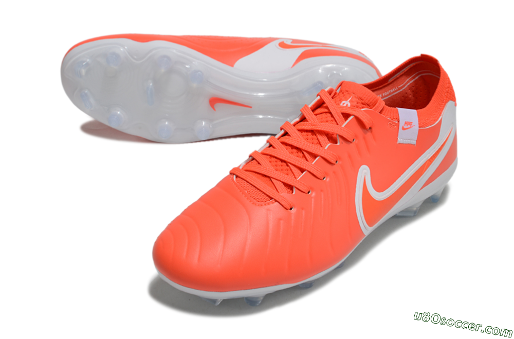 Nike Tiempo Legend 10 Elite FG Firm Ground Soccer Cleats - Red/White 3