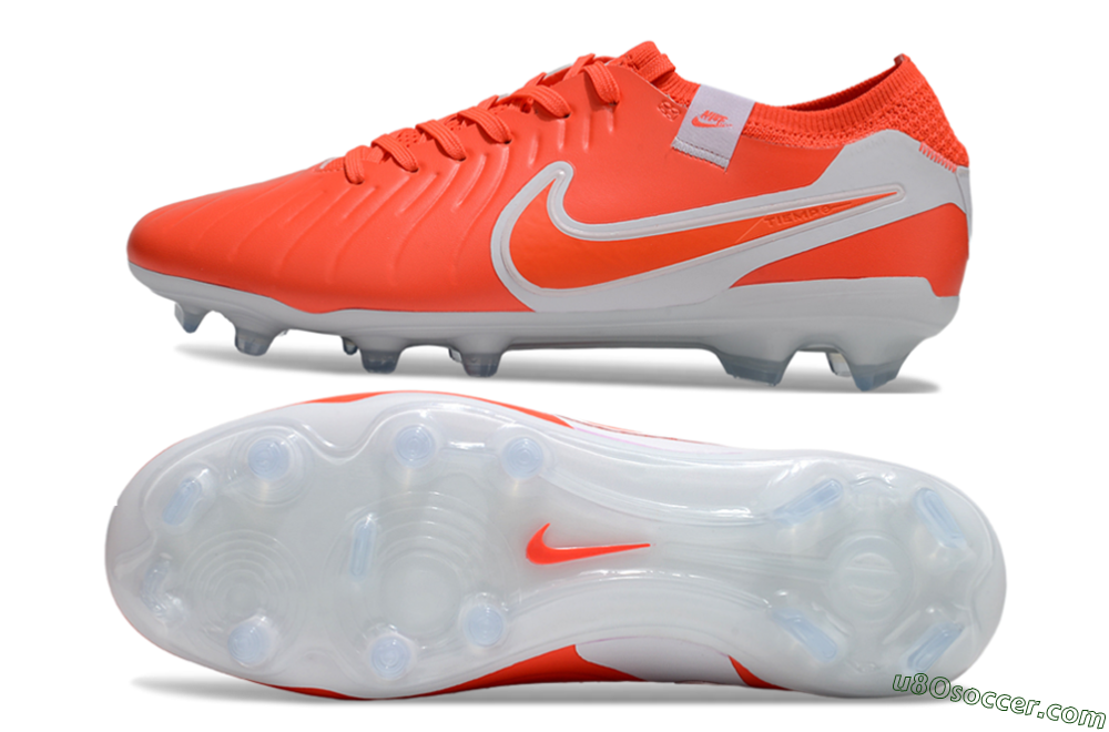 Nike Tiempo Legend 10 Elite FG Firm Ground Soccer Cleats - Red/White 0