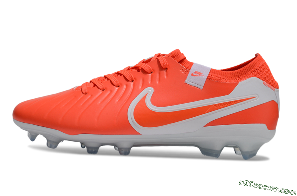 Nike Tiempo Legend 10 Elite FG Firm Ground Soccer Cleats - Red/White 2