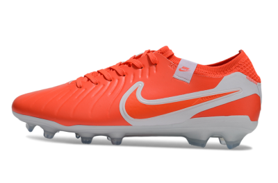 Nike Tiempo Legend 10 Elite FG Firm Ground Soccer Cleats - Red/White