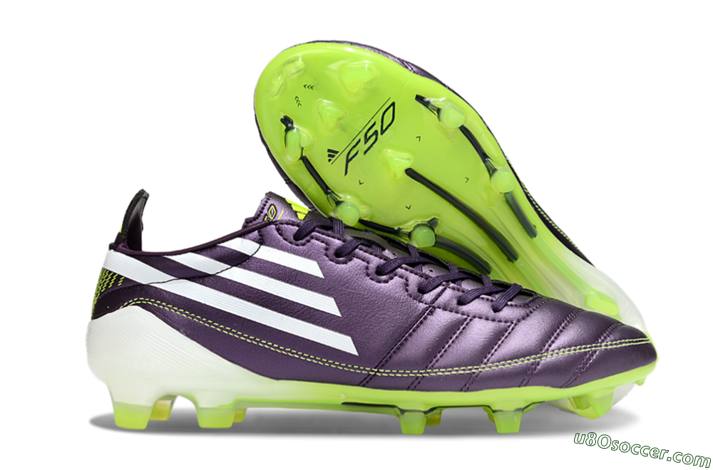 Adidas F50 Elite FG Firm Ground Soccer Cleats - Purple/White/Yellow 1