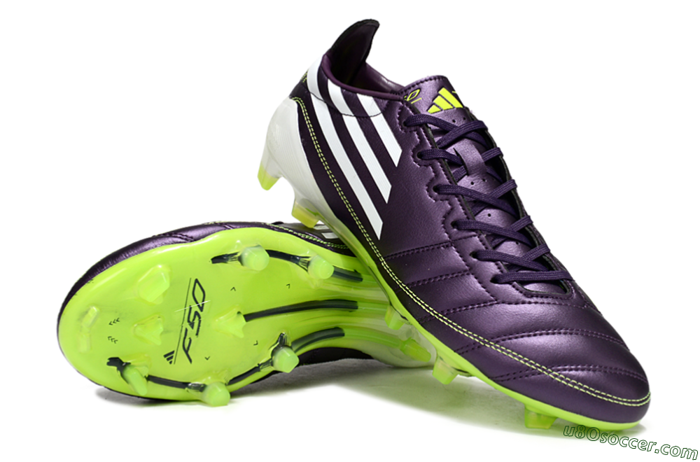Adidas F50 Elite FG Firm Ground Soccer Cleats - Purple/White/Yellow 3