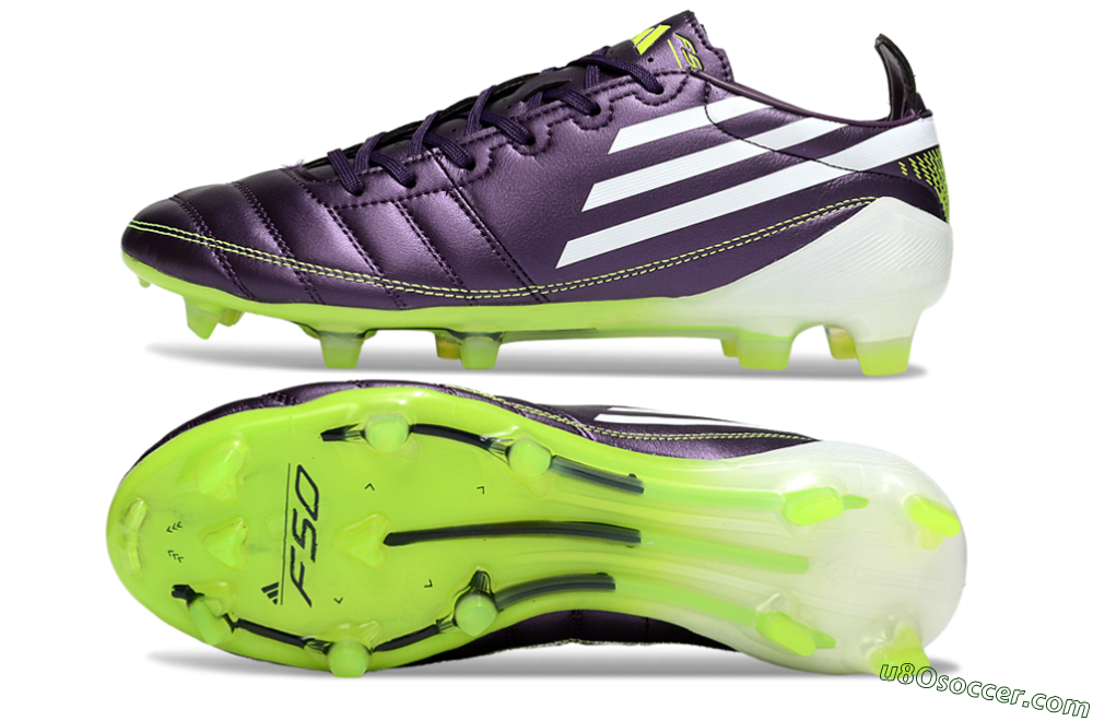 Adidas F50 Elite FG Firm Ground Soccer Cleats - Purple/White/Yellow 0