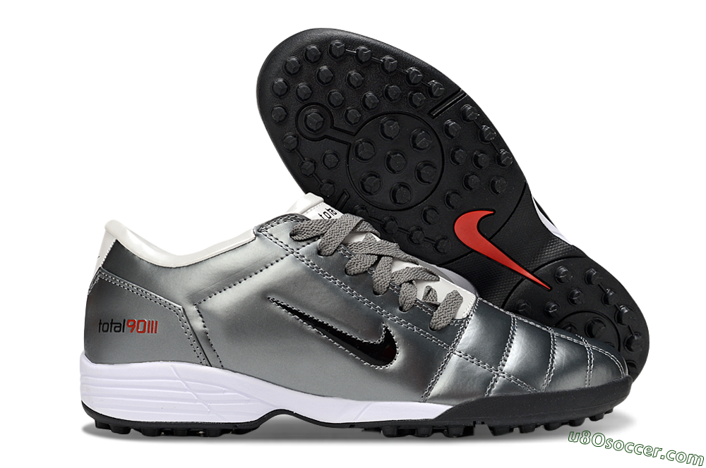 Nike Total 90 III TF Artificial Turf Soccer Shoes - Silver/Black/White 1
