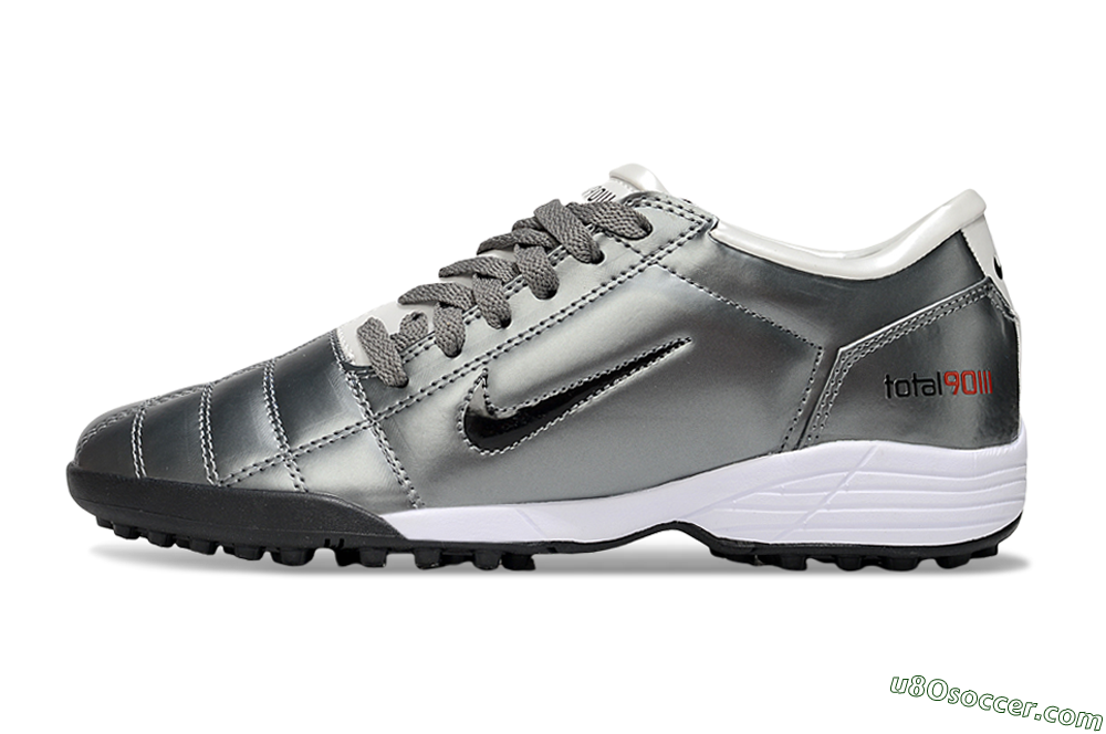 Nike Total 90 III TF Artificial Turf Soccer Shoes - Silver/Black/White 2