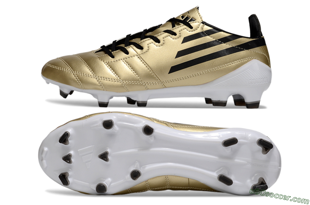 Adidas F50 Elite FG Firm Ground Soccer Cleats - Gold/Black/White 0
