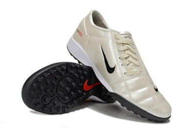 Nike Total 90 III TF Artificial Turf Soccer Shoes - Beige/Black/White