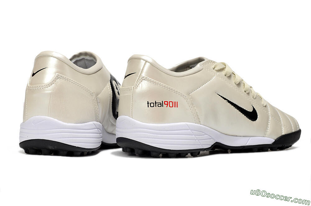 Nike Total 90 III TF Artificial Turf Soccer Shoes - Beige/Black/White 6