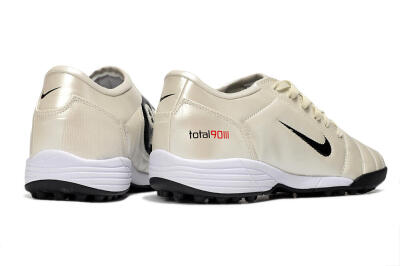 Nike Total 90 III TF Artificial Turf Soccer Shoes - Beige/Black/White