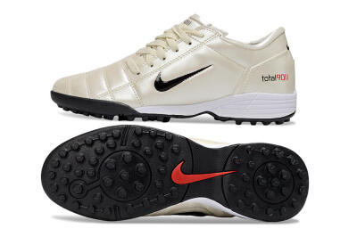 Nike Total 90 III TF Artificial Turf Soccer Shoes - Beige/Black/White