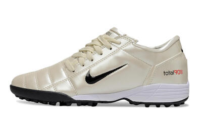 Nike Total 90 III TF Artificial Turf Soccer Shoes - Beige/Black/White