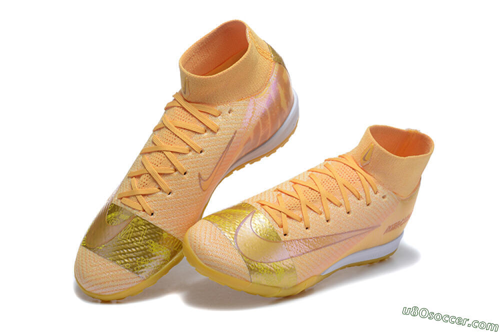 Nike Air Zoom Mercurial Superfly 10 Elite TF Artificial Turf Soccer Shoes - Yellow/Gold/White 6