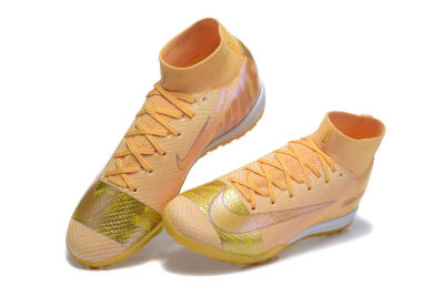 Nike Air Zoom Mercurial Superfly 10 Elite TF Artificial Turf Soccer Shoes - Yellow/Gold/White