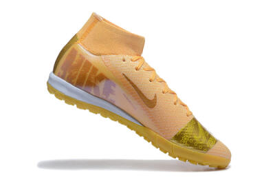 Nike Air Zoom Mercurial Superfly 10 Elite TF Artificial Turf Soccer Shoes - Yellow/Gold/White