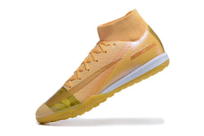 Nike Air Zoom Mercurial Superfly 10 Elite TF Artificial Turf Soccer Shoes - Yellow/Gold/White