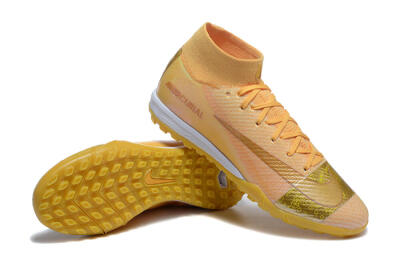 Nike Air Zoom Mercurial Superfly 10 Elite TF Artificial Turf Soccer Shoes - Yellow/Gold/White