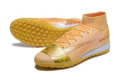 Nike Air Zoom Mercurial Superfly 10 Elite TF Artificial Turf Soccer Shoes - Yellow/Gold/White