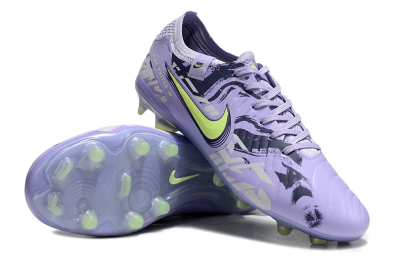 Nike Tiempo Legend 10 Elite FG Firm Ground Soccer Cleats - Purple/Yellow