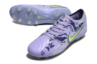 Nike Tiempo Legend 10 Elite FG Firm Ground Soccer Cleats - Purple/Yellow