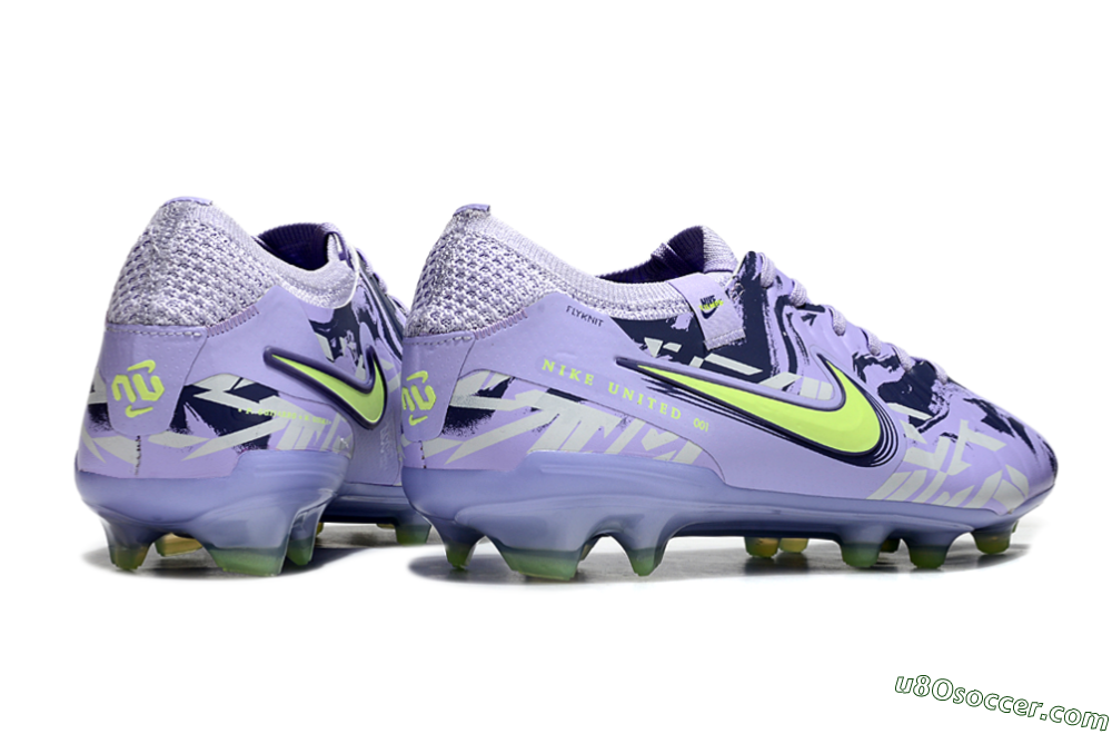 Nike Tiempo Legend 10 Elite FG Firm Ground Soccer Cleats - Purple/Yellow 7