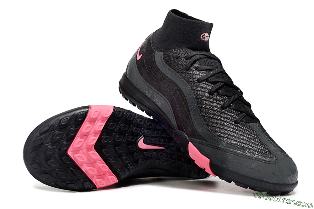 Nike Air Zoom Mercurial Superfly 10 Elite TF Artificial Turf Soccer Shoes - Black/Grey/Pink 0