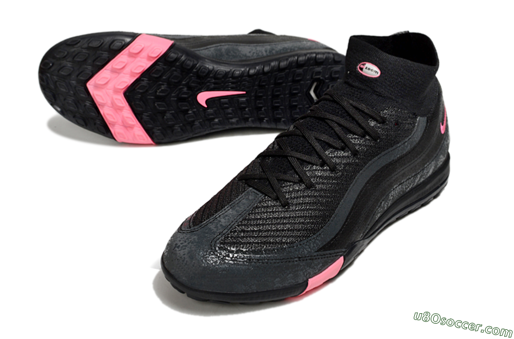 Nike Air Zoom Mercurial Superfly 10 Elite TF Artificial Turf Soccer Shoes - Black/Grey/Pink 3