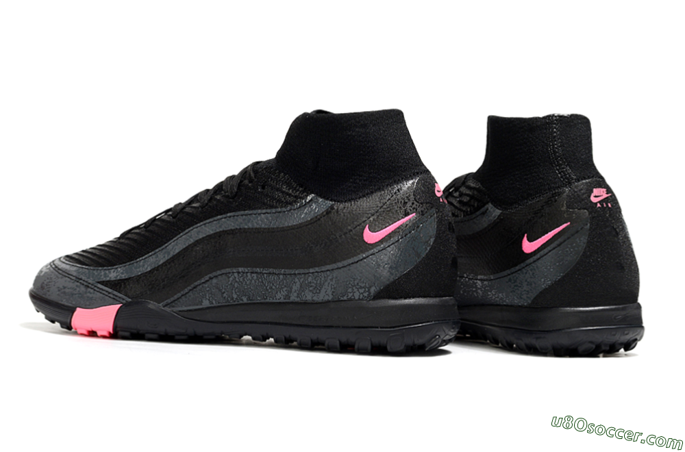 Nike Air Zoom Mercurial Superfly 10 Elite TF Artificial Turf Soccer Shoes - Black/Grey/Pink 4
