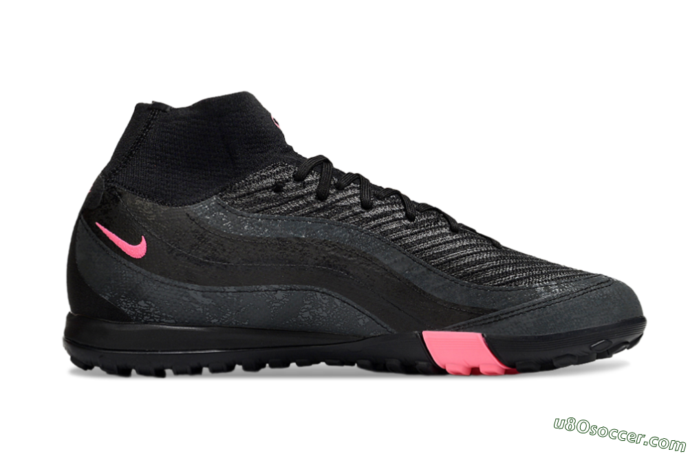Nike Air Zoom Mercurial Superfly 10 Elite TF Artificial Turf Soccer Shoes - Black/Grey/Pink 5