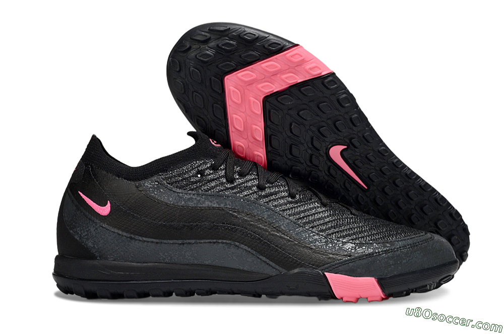 Nike Air Zoom Mercurial Vapor 16 Elite TF Artificial Turf Soccer Shoes - Black/Grey/Pink 1