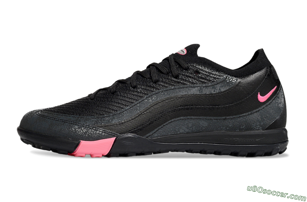 Nike Air Zoom Mercurial Vapor 16 Elite TF Artificial Turf Soccer Shoes - Black/Grey/Pink 2