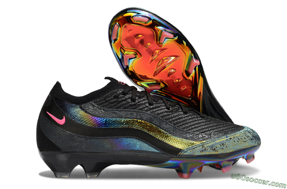 Nike Air Zoom Mercurial Vapor 16 Elite FG Firm Ground Soccer Cleats - Black/Grey/Pink 1