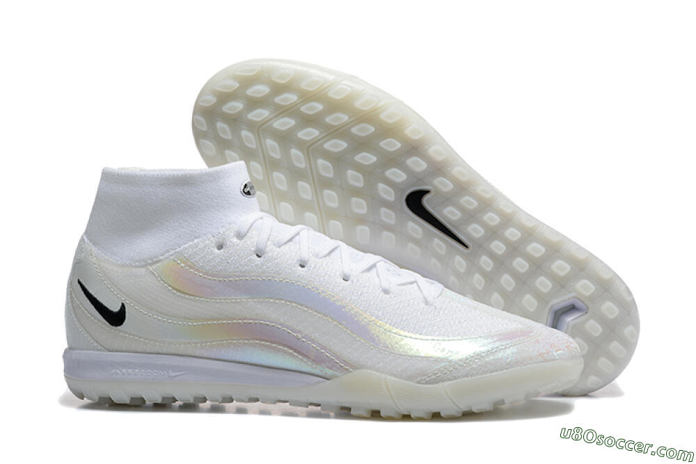 Nike Air Zoom Mercurial Superfly 10 Elite TF Artificial Turf Soccer Shoes - White/Black 1