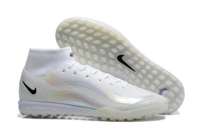 Nike Air Zoom Mercurial Superfly 10 Elite TF Artificial Turf Soccer Shoes - White/Black