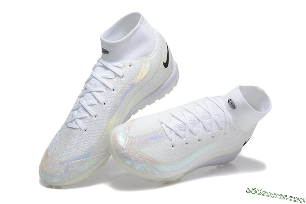 Nike Air Zoom Mercurial Superfly 10 Elite TF Artificial Turf Soccer Shoes - White/Black 6