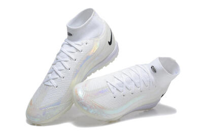 Nike Air Zoom Mercurial Superfly 10 Elite TF Artificial Turf Soccer Shoes - White/Black