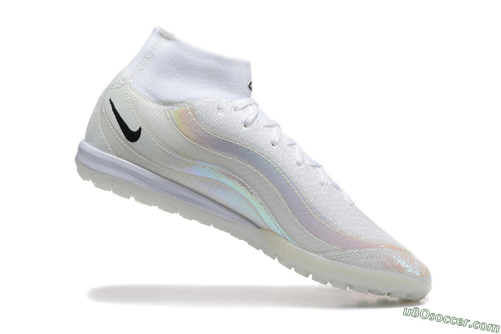 Nike Air Zoom Mercurial Superfly 10 Elite TF Artificial Turf Soccer Shoes - White/Black 7