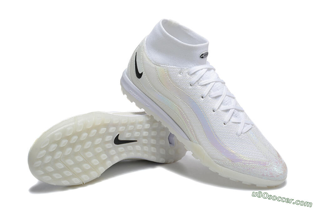 Nike Air Zoom Mercurial Superfly 10 Elite TF Artificial Turf Soccer Shoes - White/Black 4