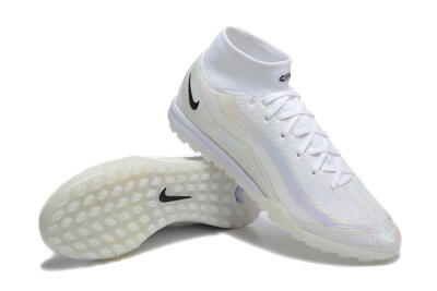 Nike Air Zoom Mercurial Superfly 10 Elite TF Artificial Turf Soccer Shoes - White/Black