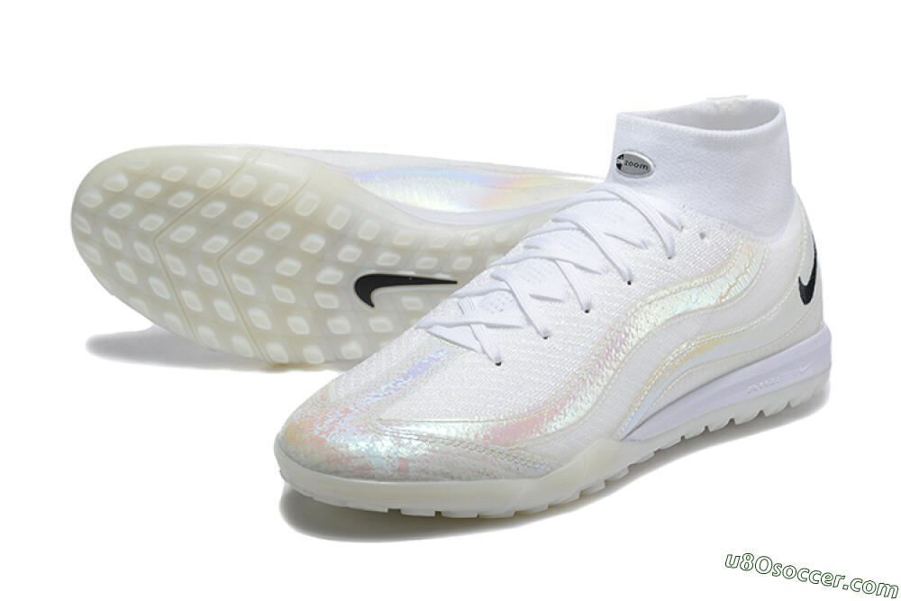 Nike Air Zoom Mercurial Superfly 10 Elite TF Artificial Turf Soccer Shoes - White/Black 3