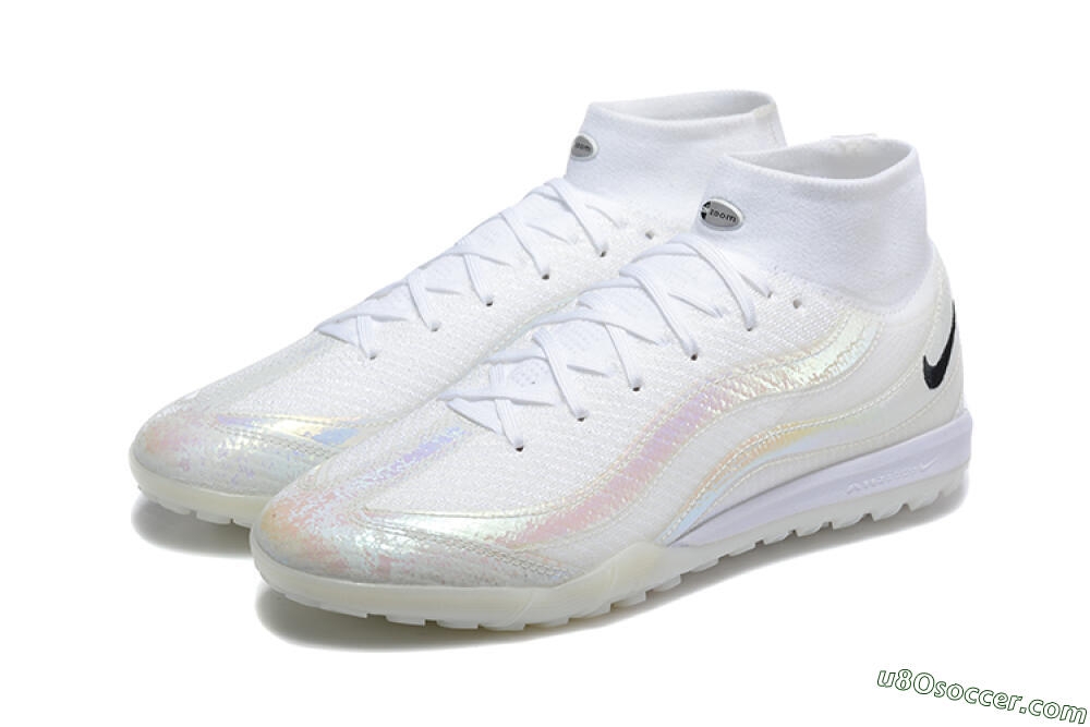 Nike Air Zoom Mercurial Superfly 10 Elite TF Artificial Turf Soccer Shoes - White/Black 5
