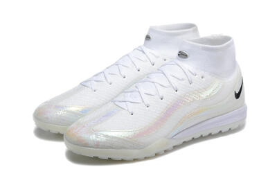 Nike Air Zoom Mercurial Superfly 10 Elite TF Artificial Turf Soccer Shoes - White/Black