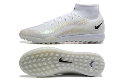 Nike Air Zoom Mercurial Superfly 10 Elite TF Artificial Turf Soccer Shoes - White/Black