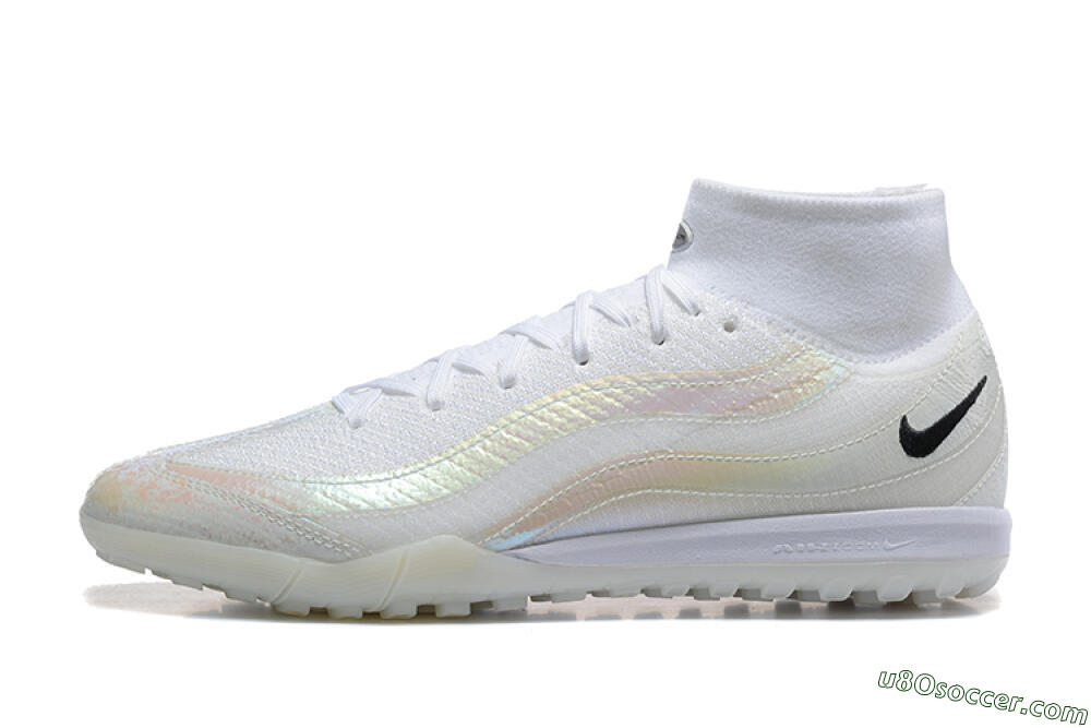Nike Air Zoom Mercurial Superfly 10 Elite TF Artificial Turf Soccer Shoes - White/Black 2