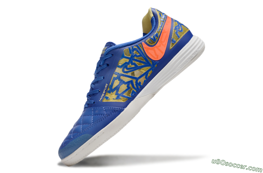 Nike Lunar Gato 2 IC Indoor & Futsal Soccer Shoes - Blue/Gold/Red 6